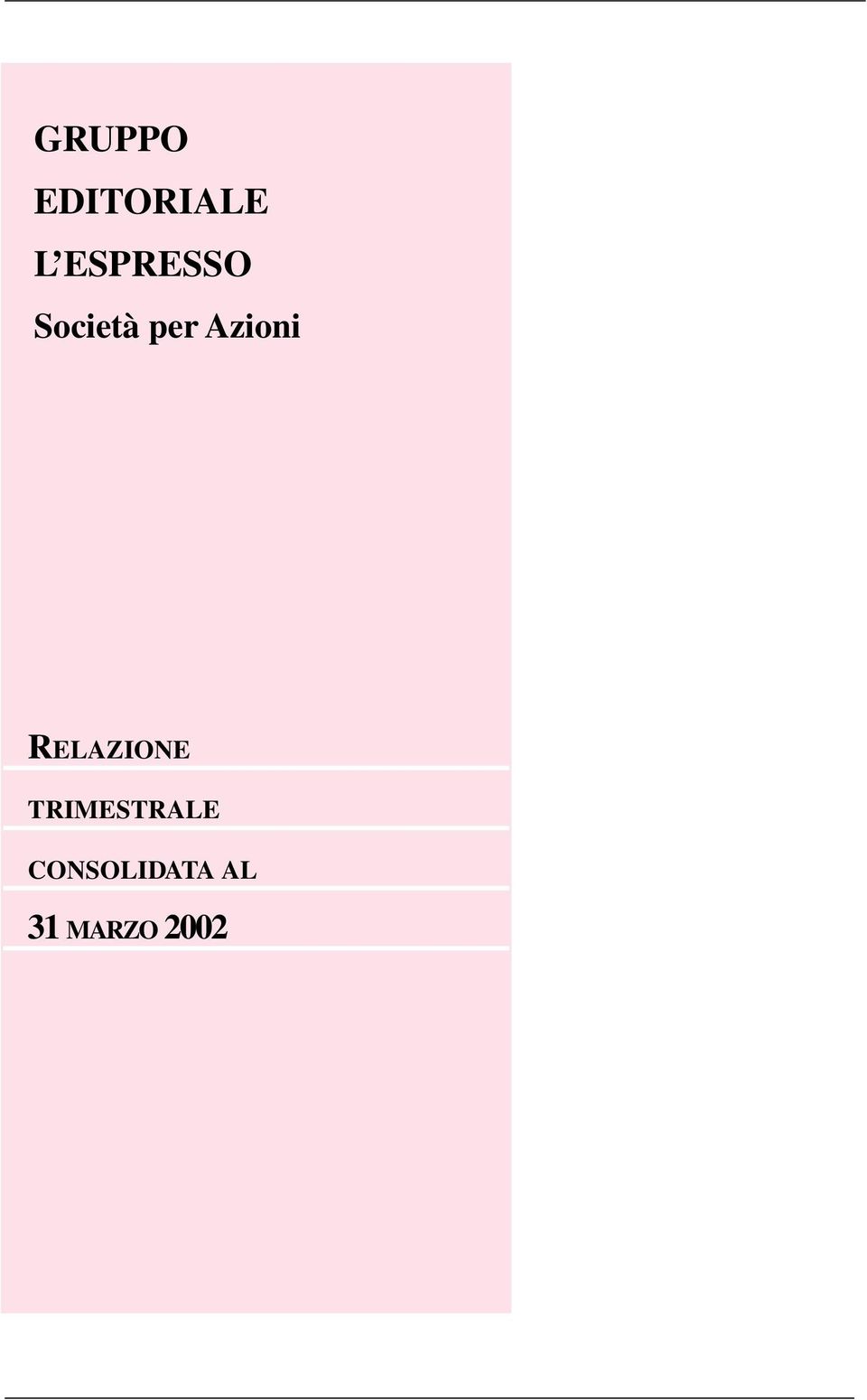 Azioni RELAZIONE