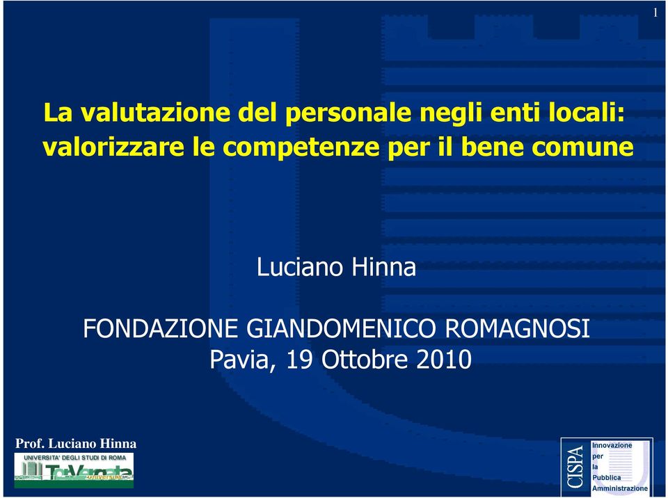 bene comune Luciano Hinna FONDAZIONE