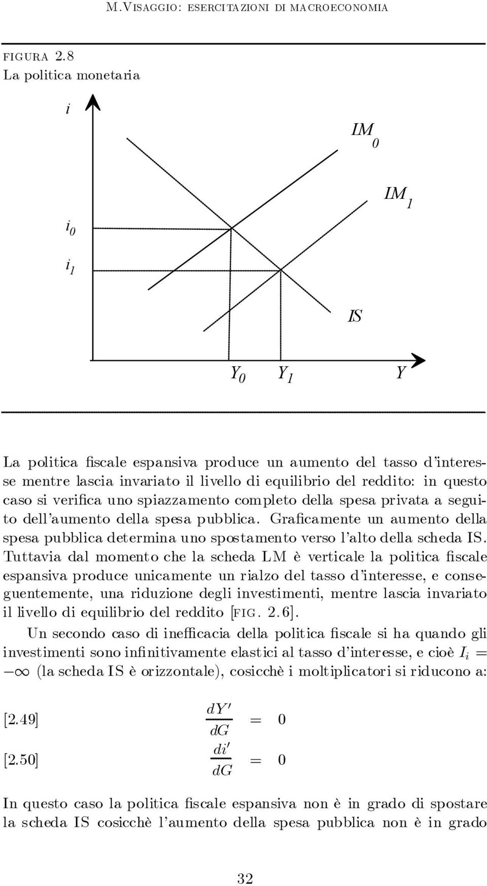 completo della spesa prvata a seguto dell aumento della spesa pubblca. Gra camente un aumento della spesa pubblca determna uno spostamento verso l alto della scheda IS.