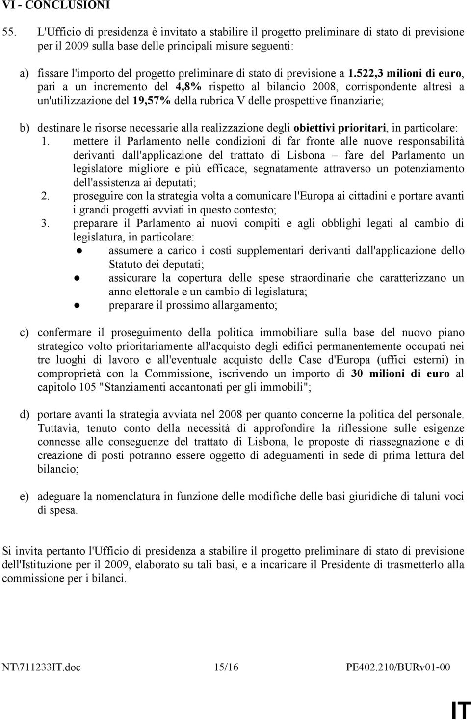 stato di previsione a 1.