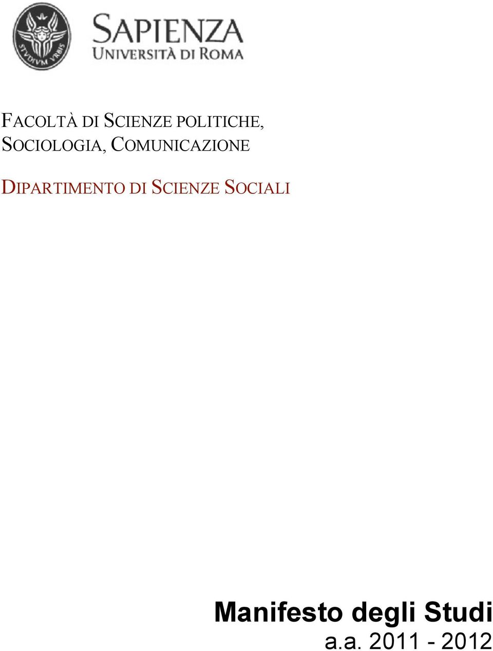 DIPARTIMENTO DI SCIENZE