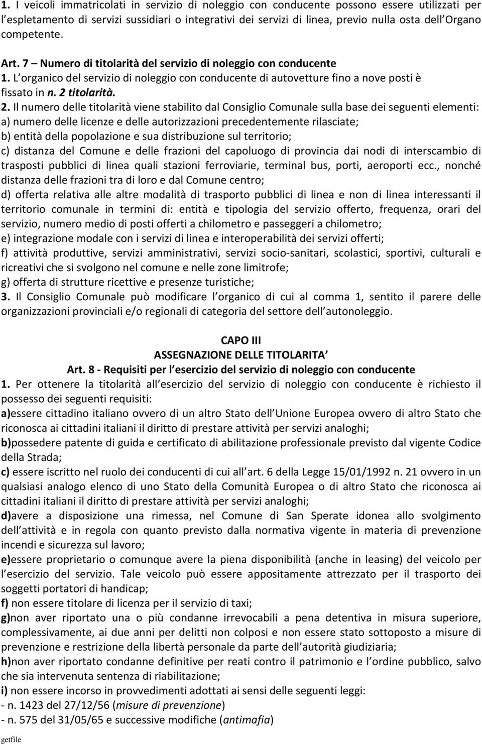 titolarità. 2.