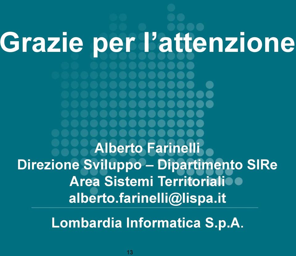 Dipartimento SIRe Area Sistemi