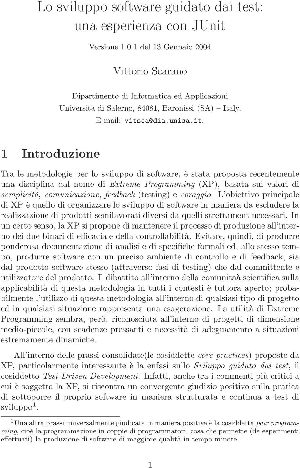 orio Scarano Dipartimento di Informatica ed Applicazioni Università