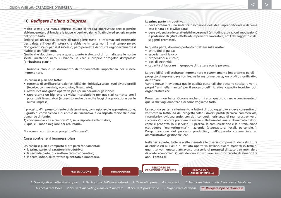 fiuto. Sedersi ad un tavolo, cercare di raccogliere tutte le informazioni necessarie per valutare l idea d impresa che abbiamo in testa non è mai tempo perso.