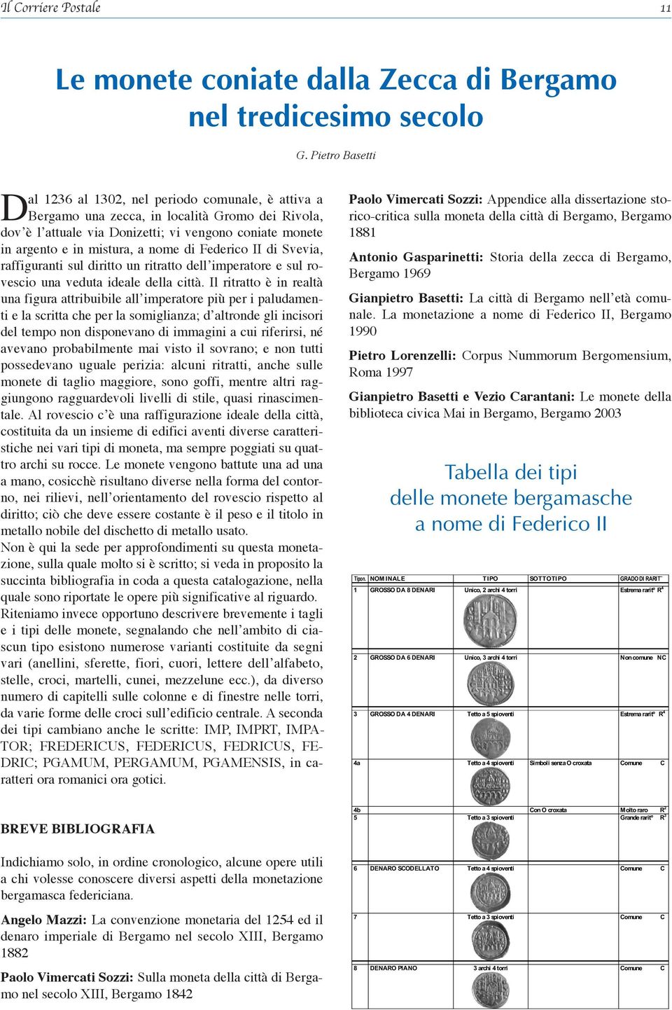 nome di Federico II di Svevia, raffiguranti sul diritto un ritratto dell imperatore e sul rovescio una veduta ideale della città.