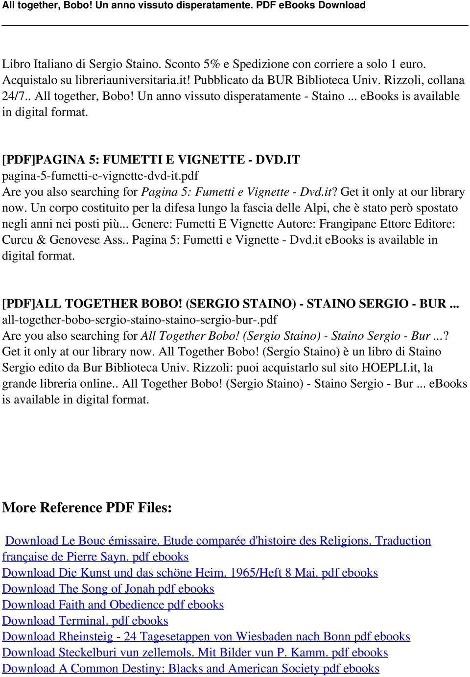 pdf Are you also searching for Pagina 5: Fumetti e Vignette - Dvd.it? Get it only at our library now.