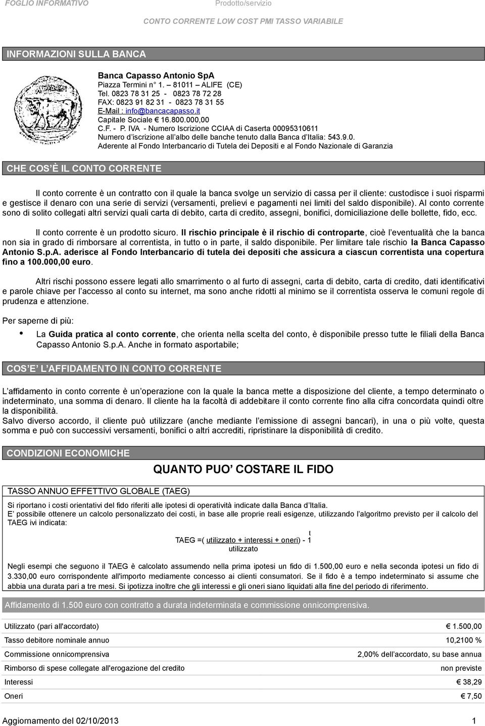 IVA - Numer Iscrizine CCIAA di Caserta 00