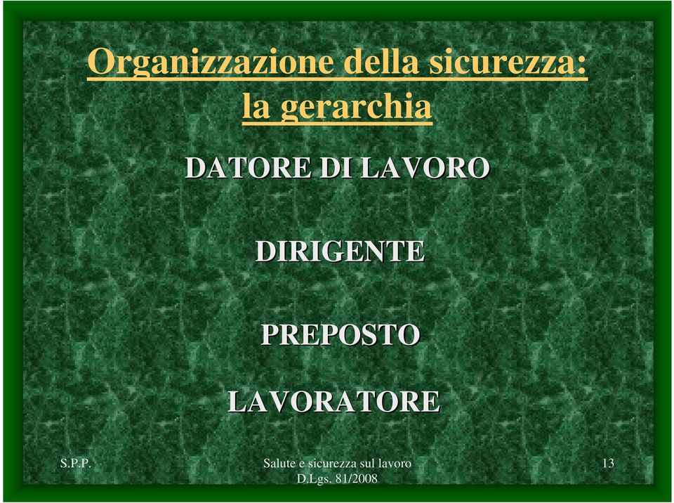 DATORE DI LAVORO