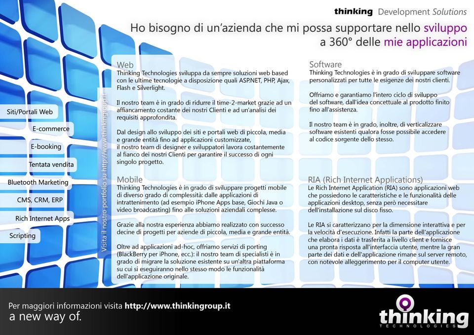 Il nostro team è in grado di ridurre il time-2-market grazie ad un affiancamento costante dei nostri Clienti e ad un'analisi dei requisiti approfondita.