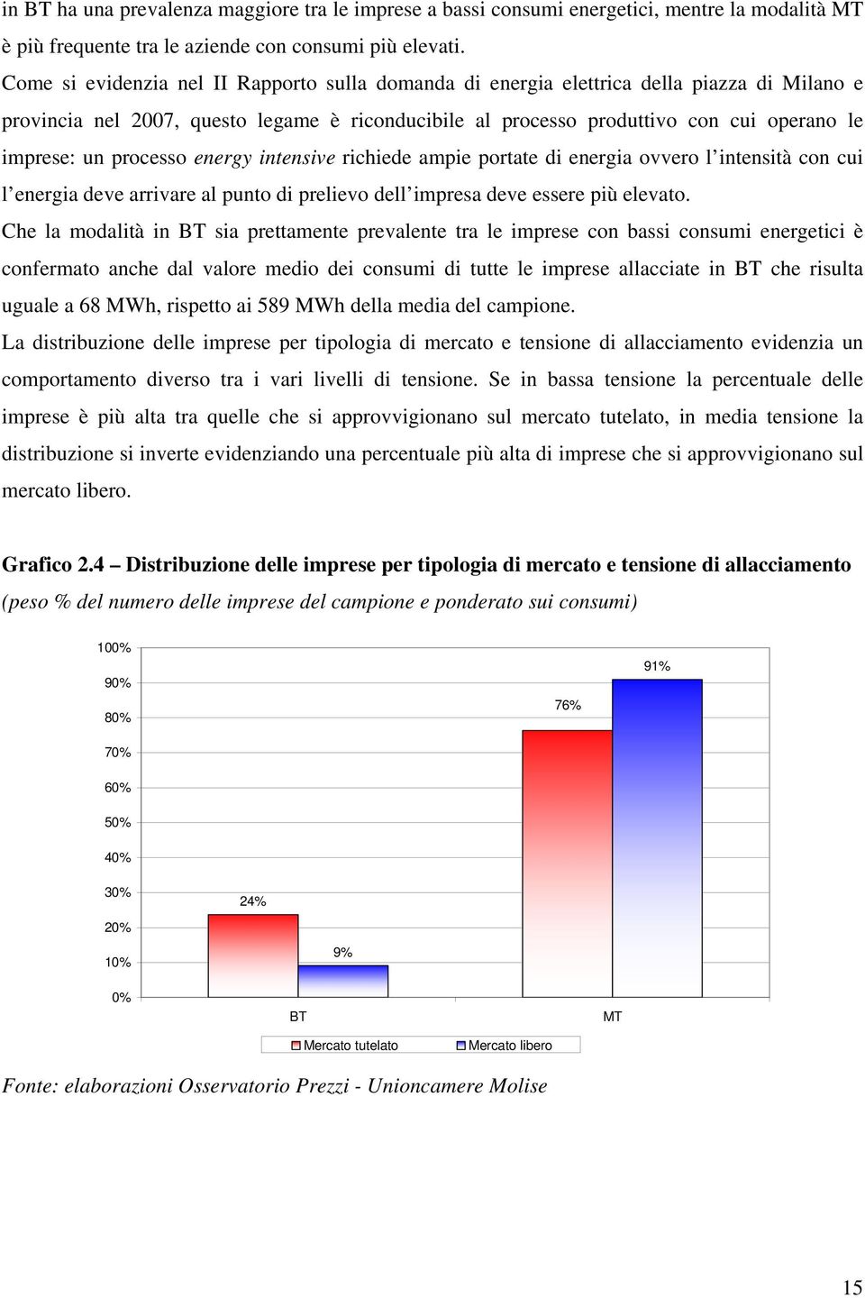 processo energy intensive richiede ampie portate di energia ovvero l intensità con cui l energia deve arrivare al punto di prelievo dell impresa deve essere più elevato.