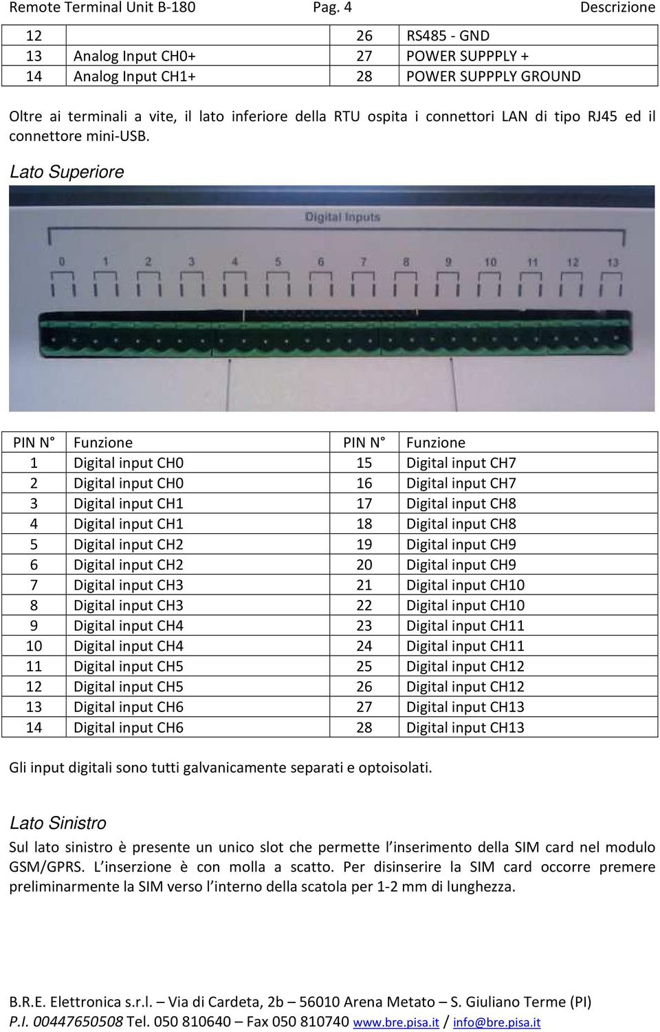 tipo RJ45 ed il connettore mini-usb.