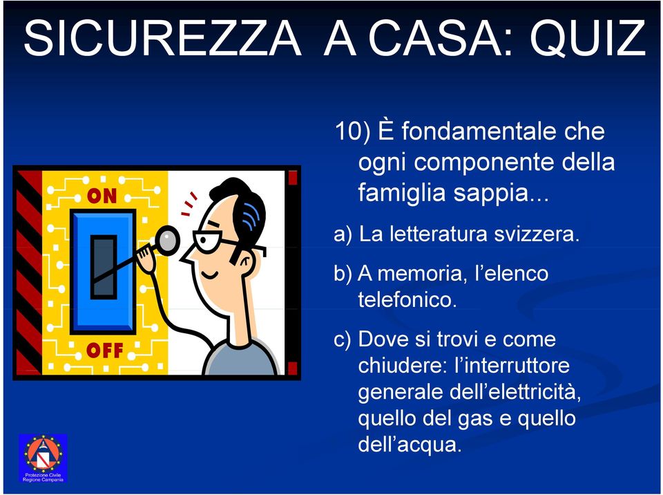 b) A memoria, l elenco telefonico.