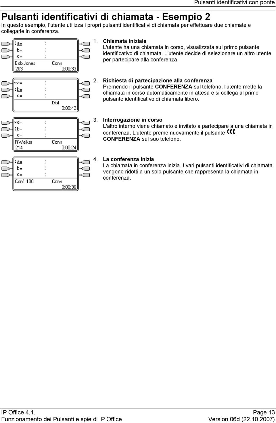 L'utente decide di selezionare un altro utente per partecipare alla conferenza. 2.