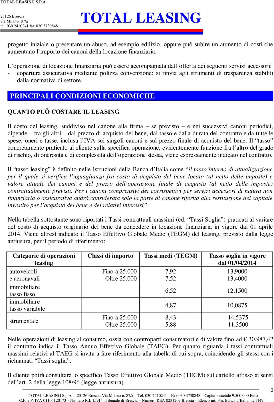 trasparenza stabiliti dalla normativa di settore.