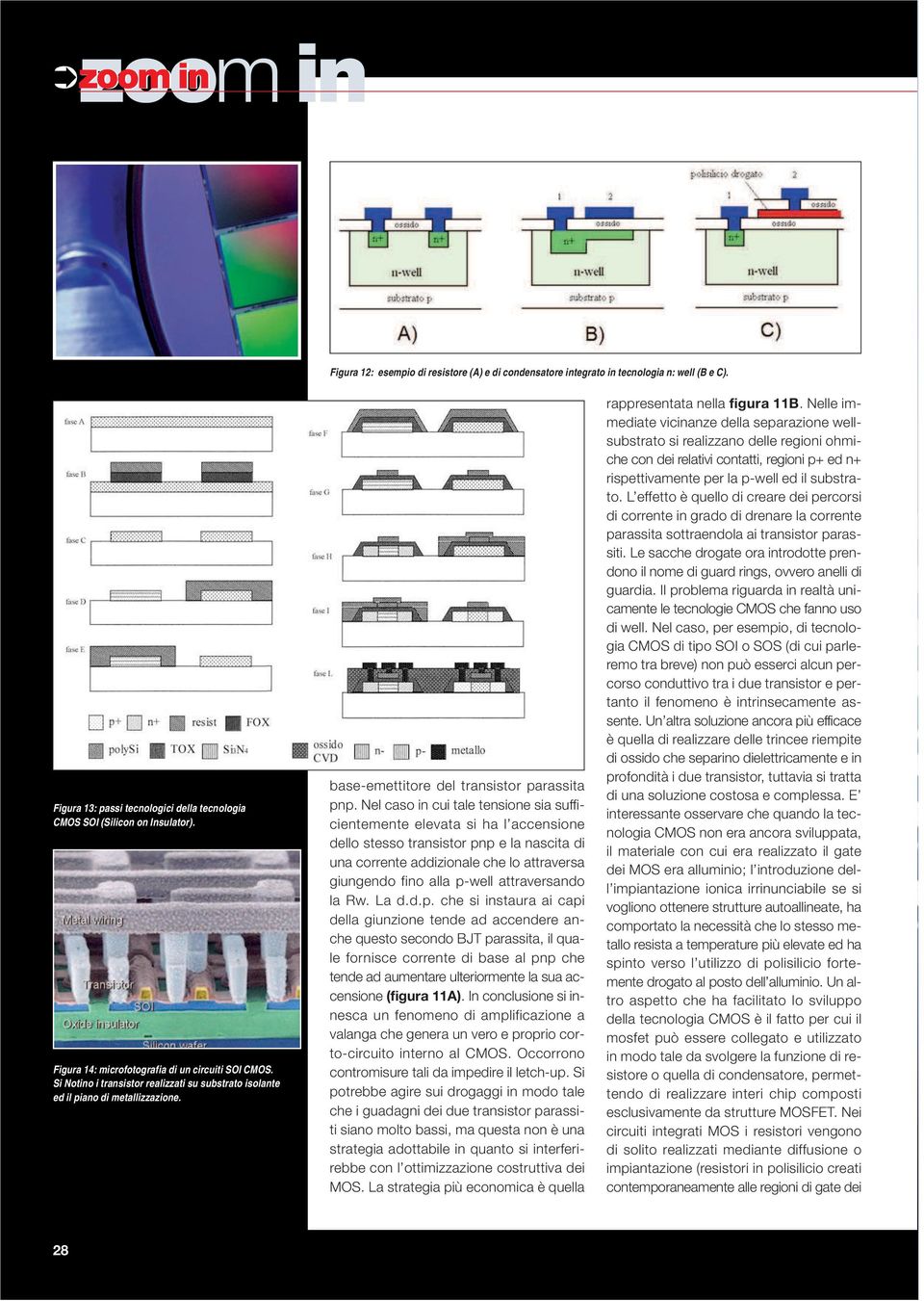 Nel caso in cui tale tensione sia sufficientemente elevata si ha l accensione dello stesso transistor pnp e la nascita di una corrente addizionale che lo attraversa giungendo fino alla p-well