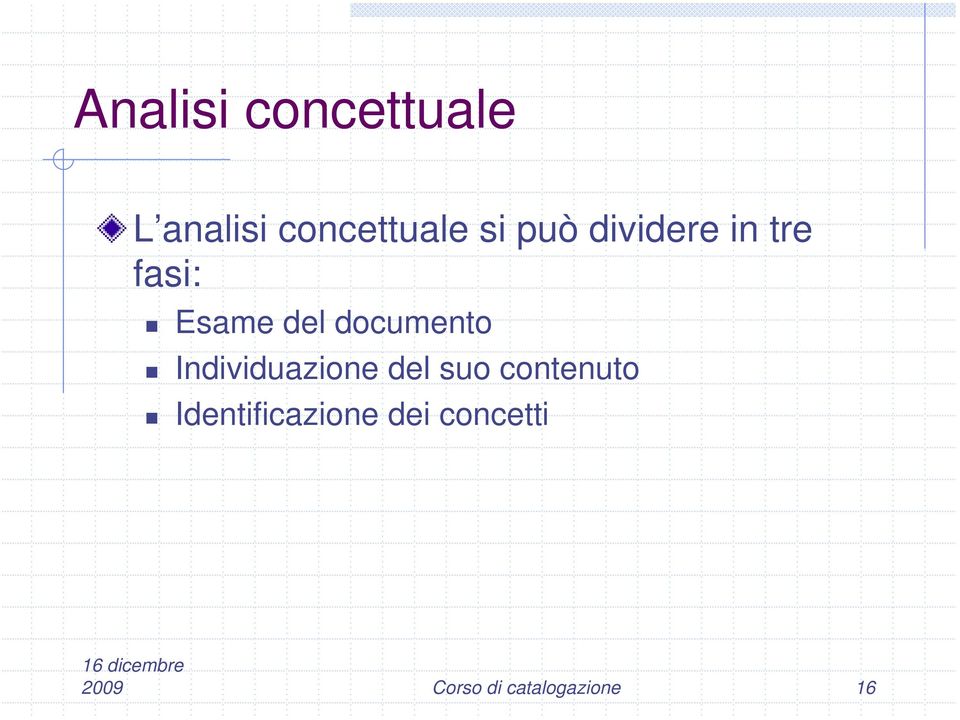 Individuazione del suo contenuto