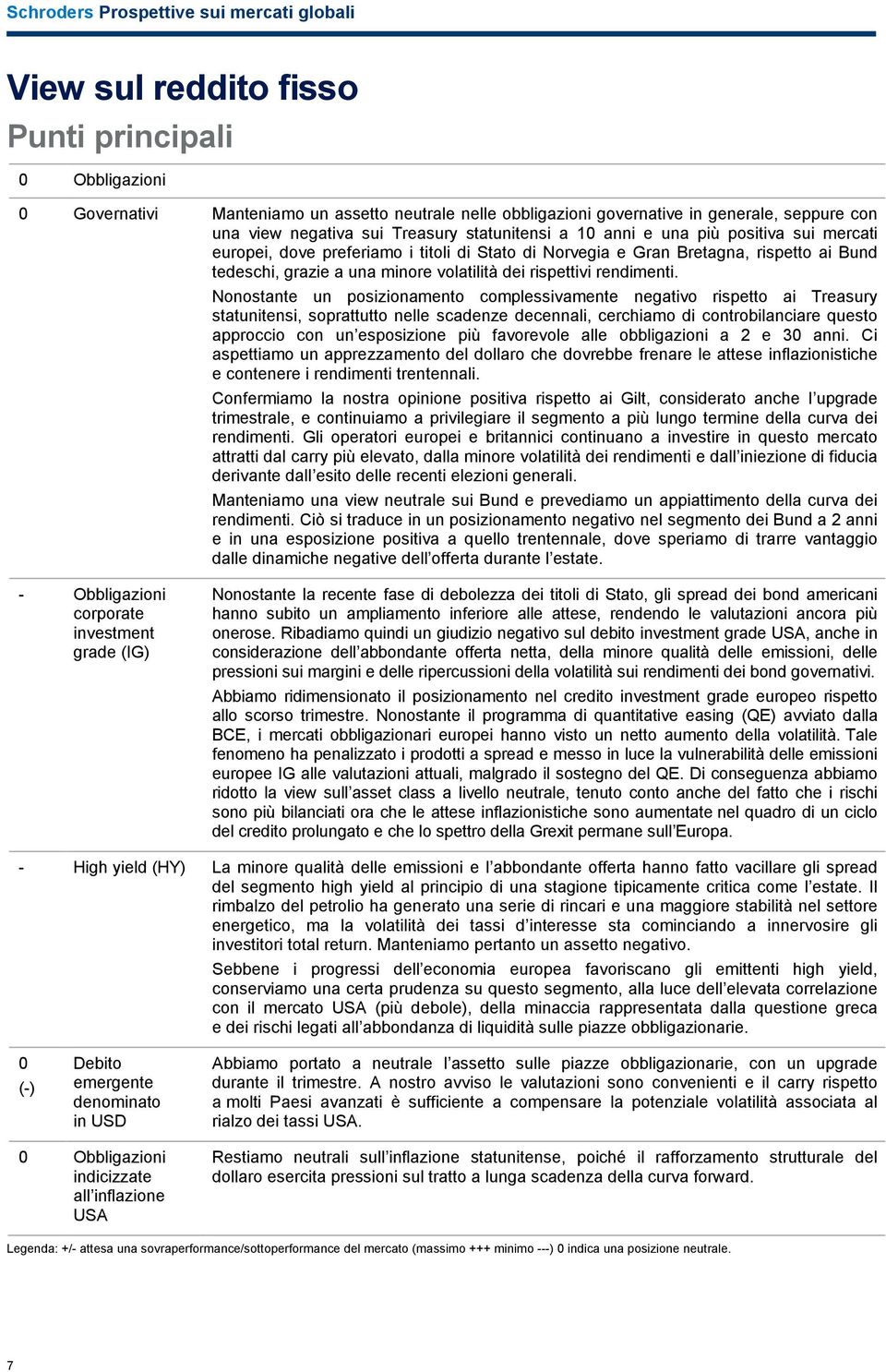 Nonostante un posizionamento complessivamente negativo rispetto ai Treasury statunitensi, soprattutto nelle scadenze decennali, cerchiamo di controbilanciare questo approccio con un esposizione più