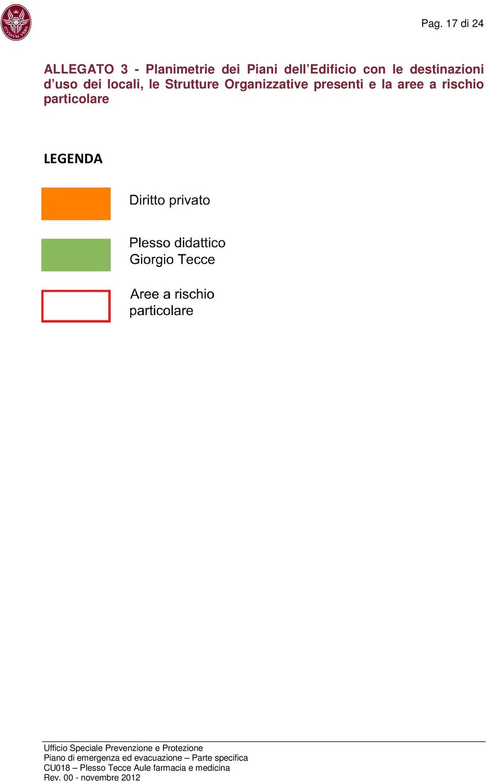 uso dei locali, le Strutture Organizzative