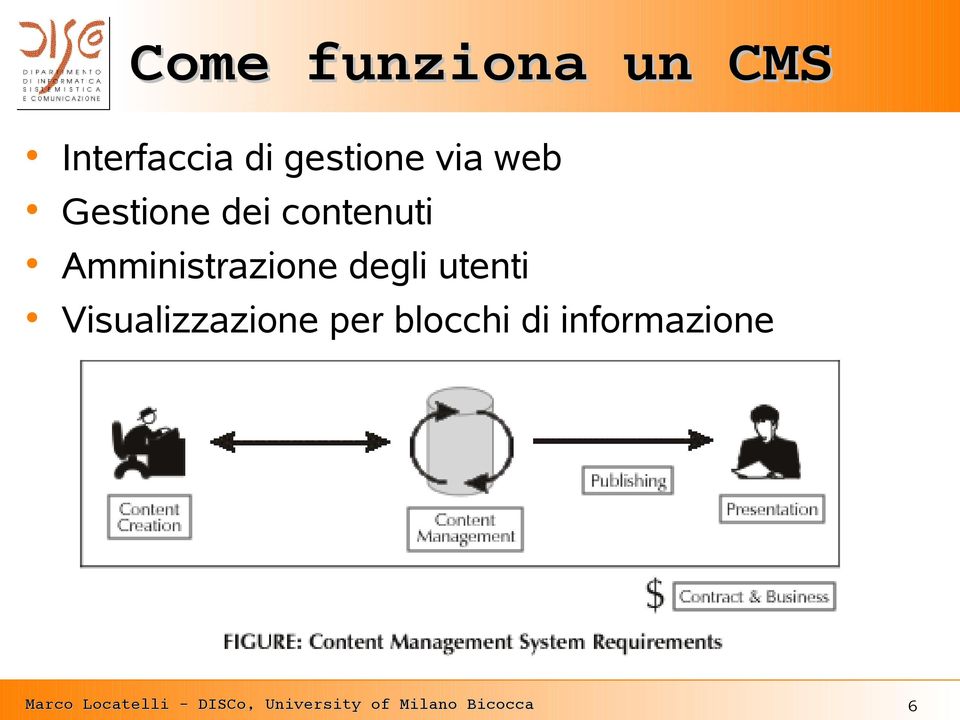 utenti Visualizzazione per blocchi di informazione