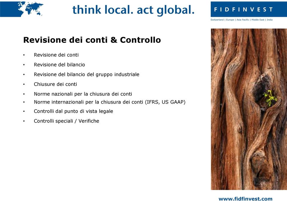 nazionali per la chiusura dei conti Norme internazionali per la chiusura dei