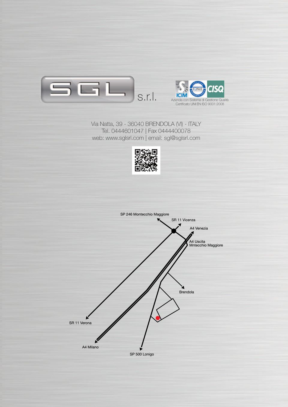 Certificato UNI EN ISO 9001:2008 Via Natta,