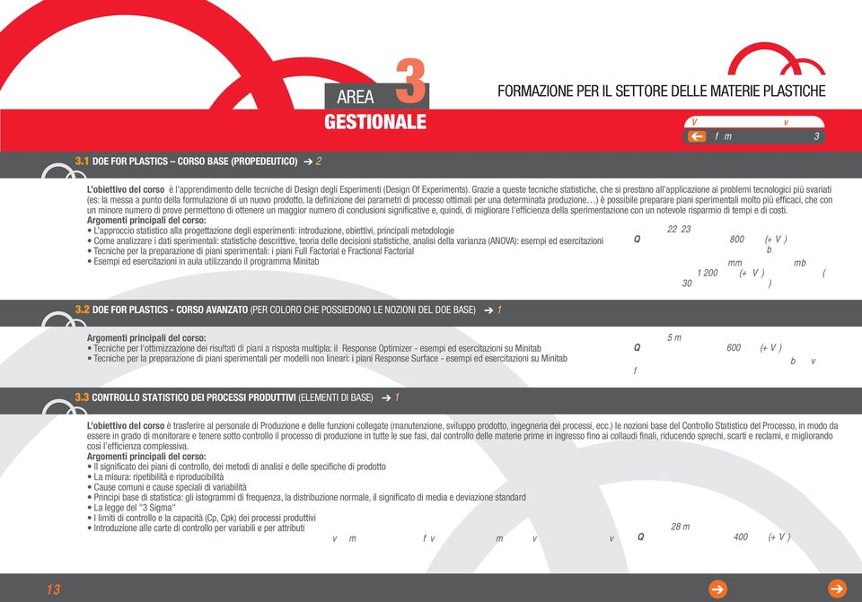 Grazie a queste tecniche statistiche, che si prestano all applicazione ai problemi tecnologici più svariati (es: la messa a punto della formulazione di un nuovo prodotto, la definizione dei parametri