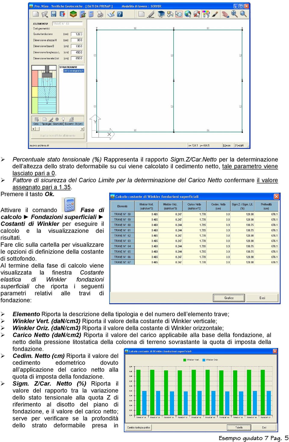 Fattore di sicurezza del Carico Limite per la determinazione del Carico Netto confermare il valore assegnato pari a 1.35. Premere il tasto Ok.