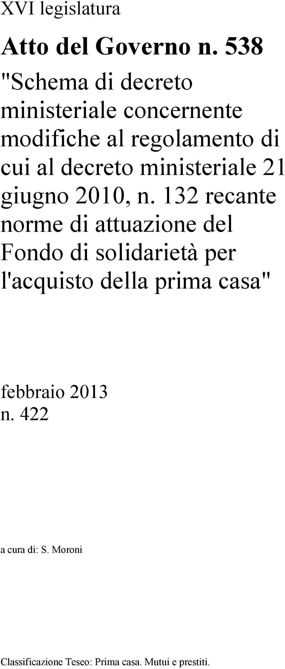 decreto ministeriale 21 giugno 2010, n.