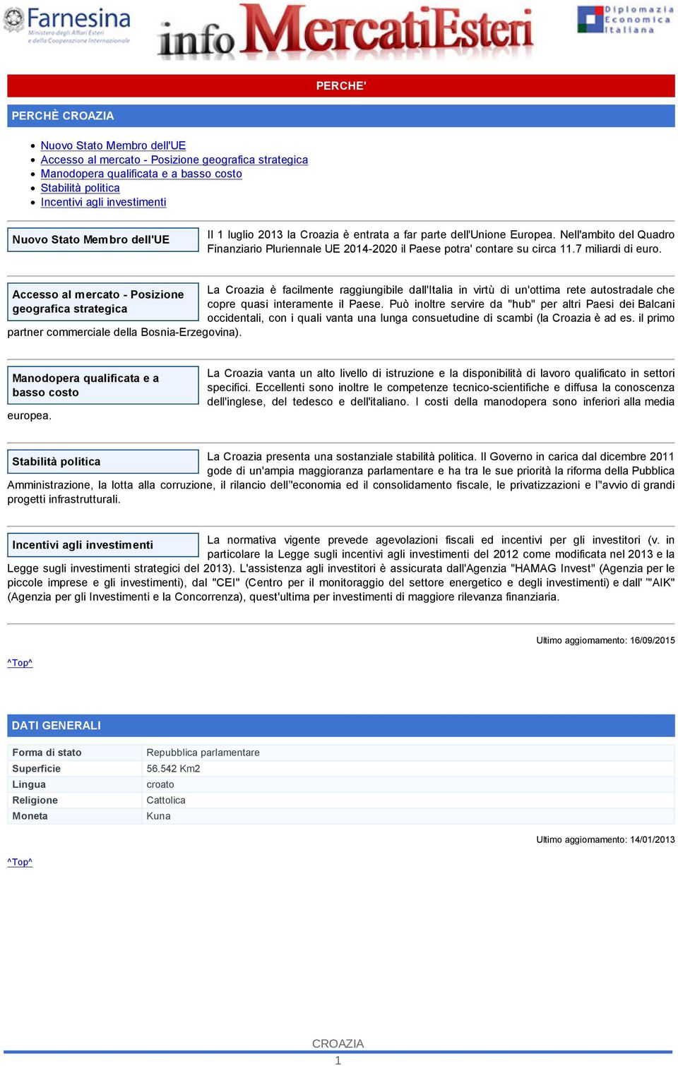 Accesso al mercato - Posizione geografica strategica partner commerciale della Bosnia-Erzegovina).