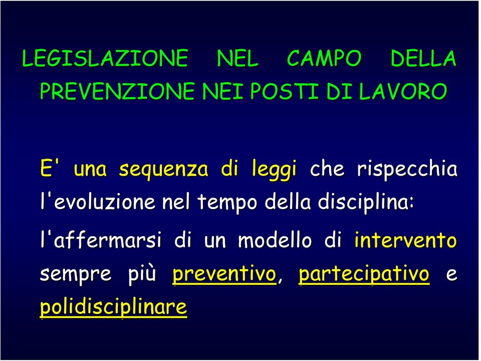 nel tempo della disciplina: l'affermarsi di un modello di