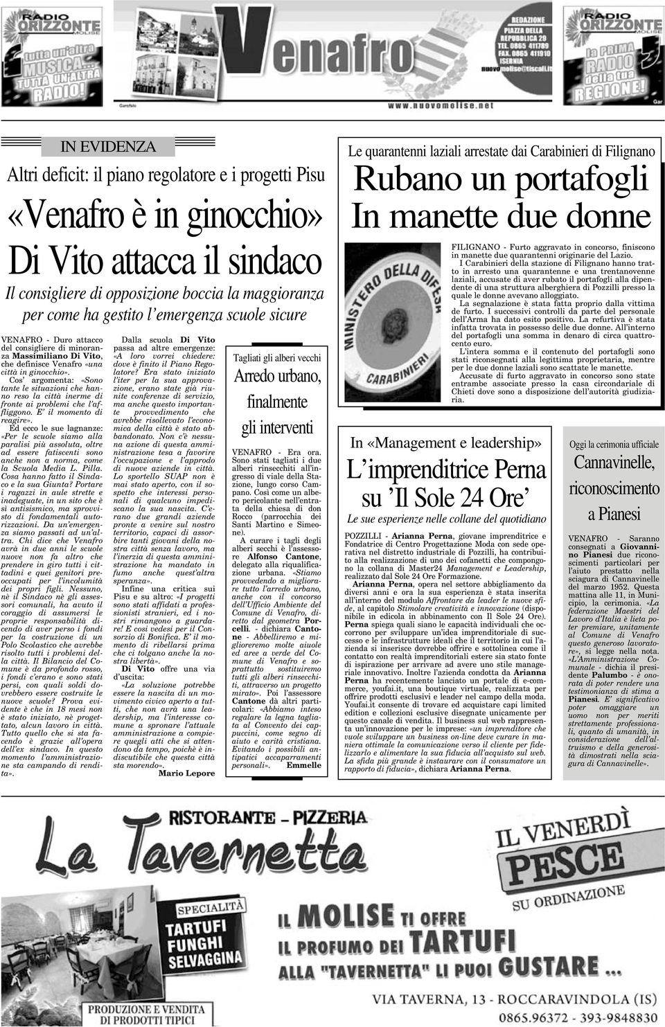 Cos argomenta: «Sono tante le situazioni che hanno reso la città inerme di fronte ai problemi che l affliggono. E il momento di reagire».