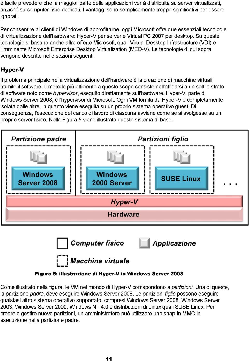 Per consentire ai clienti di Windows di approfittarne, oggi Microsoft offre due essenziali tecnologie di virtualizzazione dell'hardware: Hyper-V per server e Virtual PC 2007 per desktop.