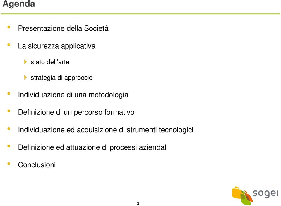 Definizione di un percorso formativo Individuazione ed acquisizione di