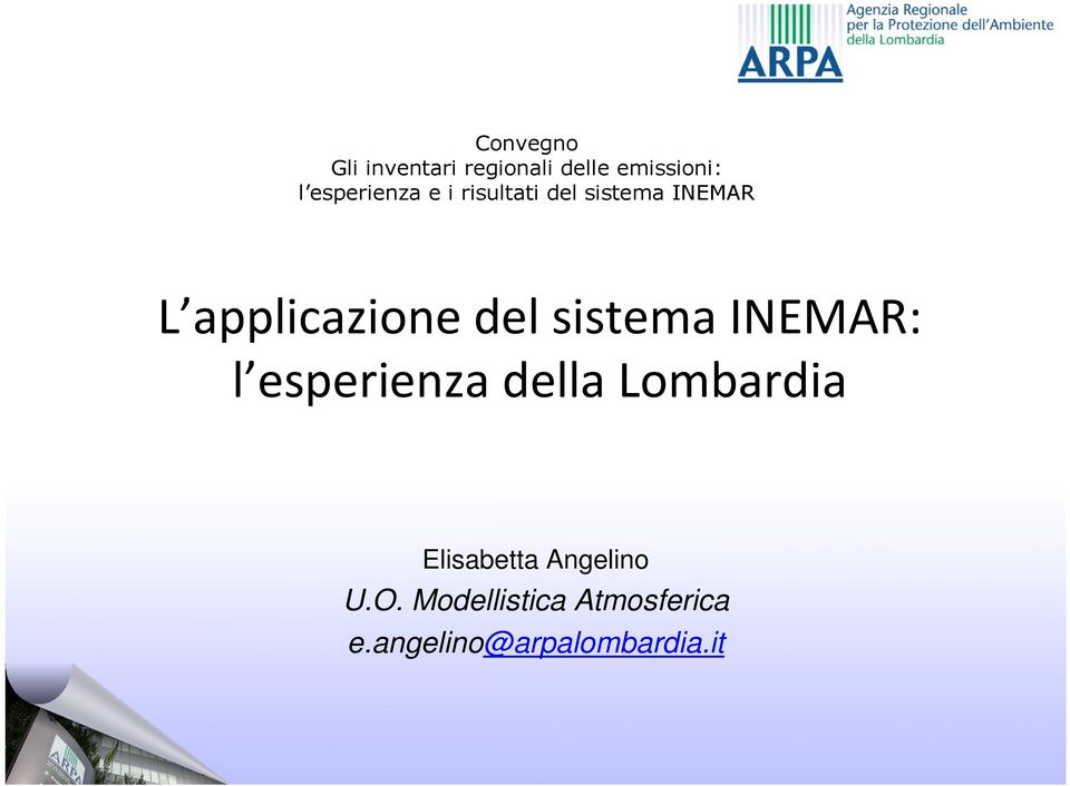 del sistema INEMAR: l esperienza della Lombardia Elisabetta