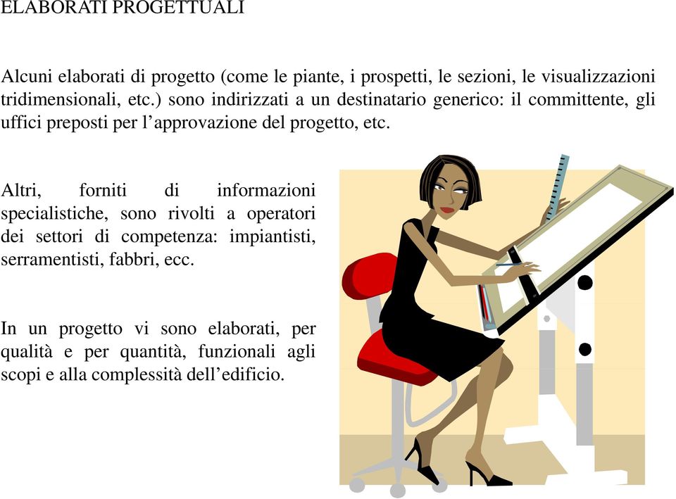 Altri, forniti di informazioni specialistiche, sono rivolti a operatori dei settori di competenza: impiantisti, serramentisti,