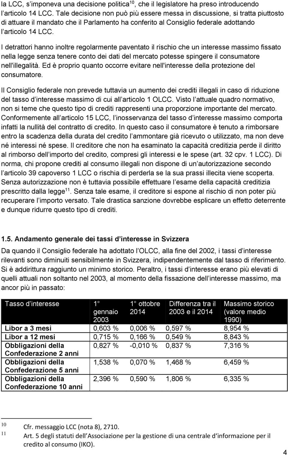 I detrattori hanno inoltre regolarmente paventato il rischio che un interesse massimo fissato nella legge senza tenere conto dei dati del mercato potesse spingere il consumatore nell'illegalità.