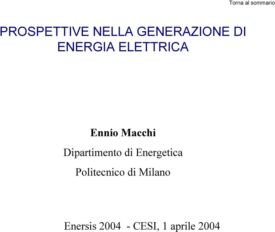 Macchi Dipartimento di Energetica