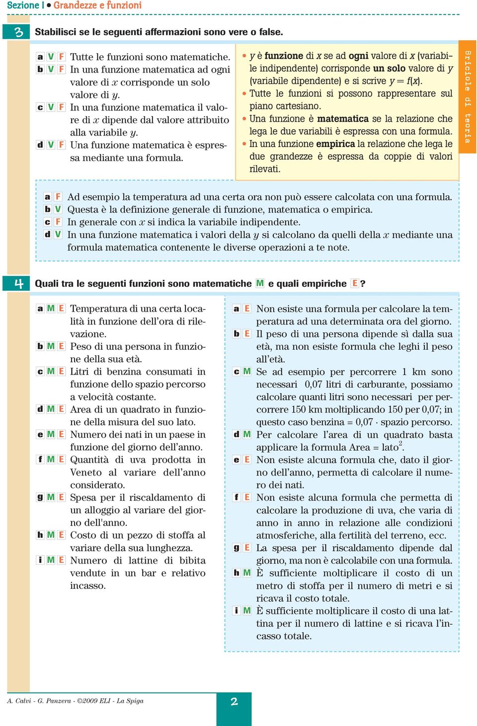 Tutt l unzioni si posso rpprsntr sul pi rtsi. Un unzion è mtmti s l rlzion h l l u vriili è sprss on un ormul. In un unzion mpiri l rlzion h l l u rnzz è sprss oppi i vlori rilvti.