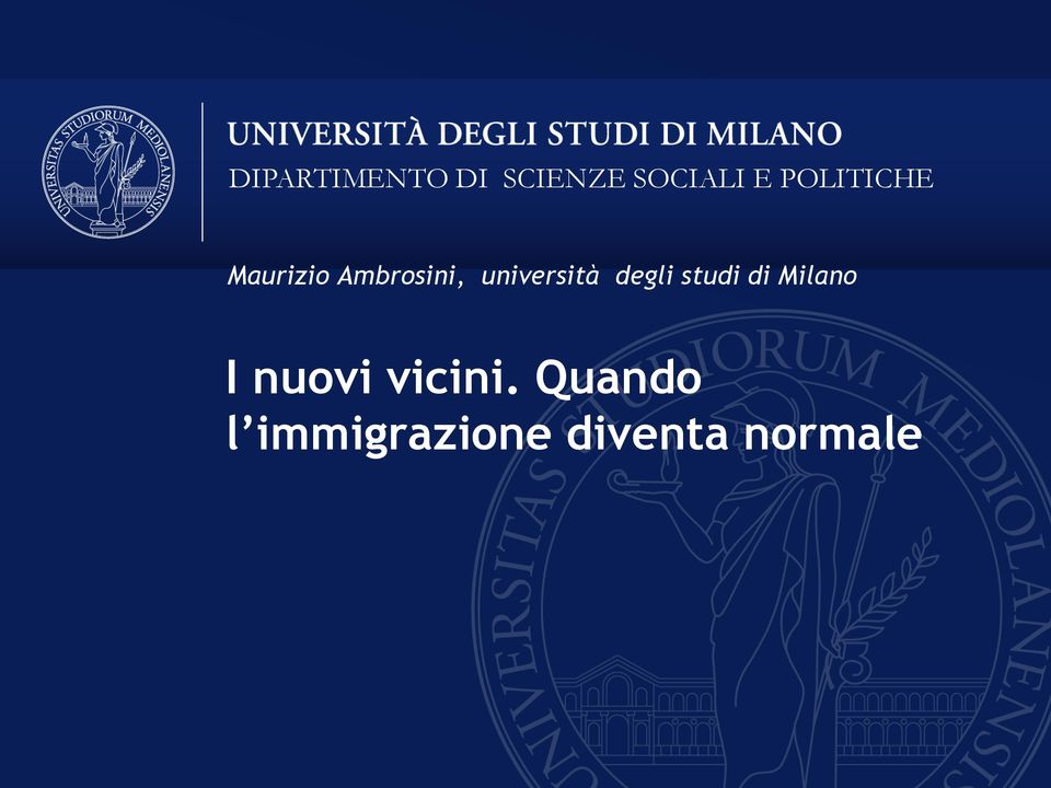 università degli studi di Milano I