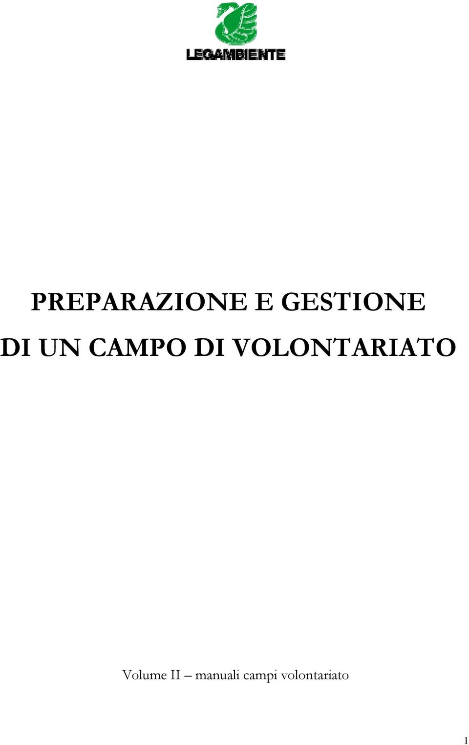 DI VOLONTARIATO Volume