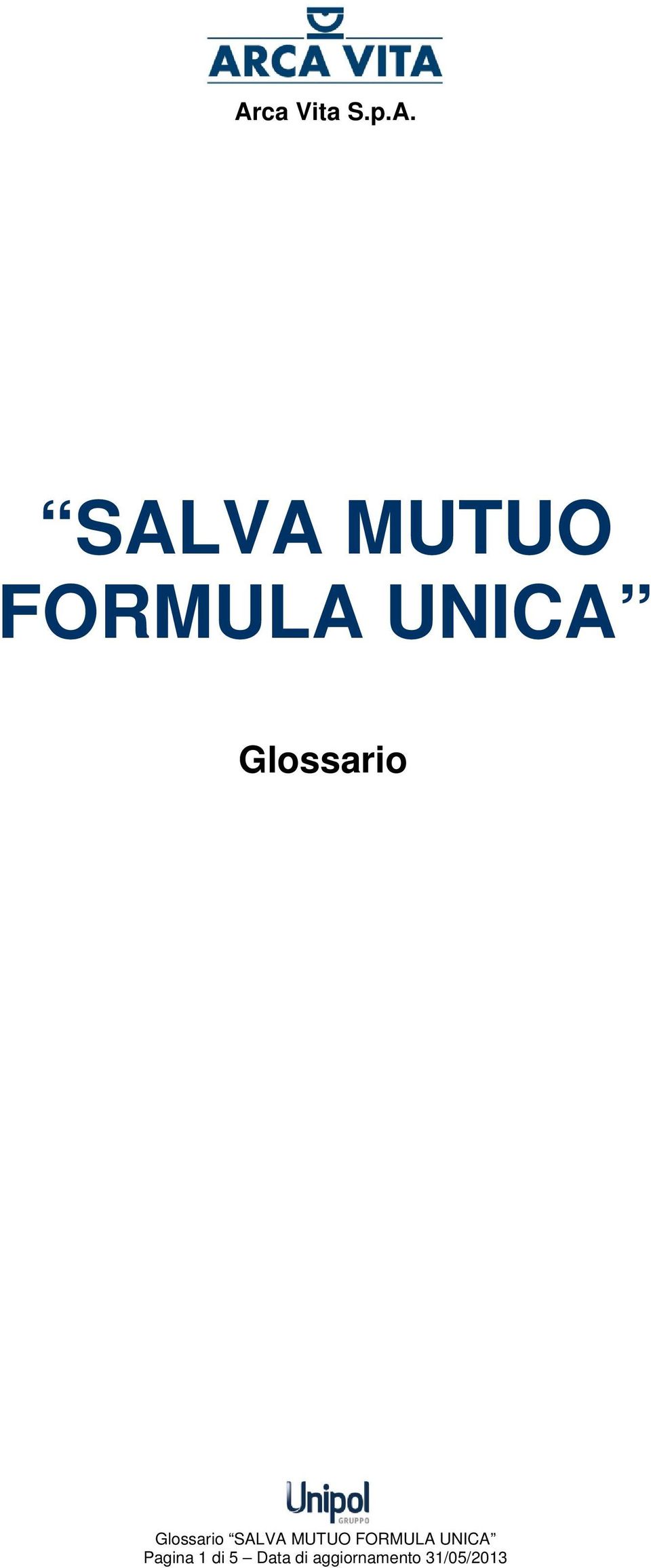 SALVA MUTUO FORMULA UNICA Pagina