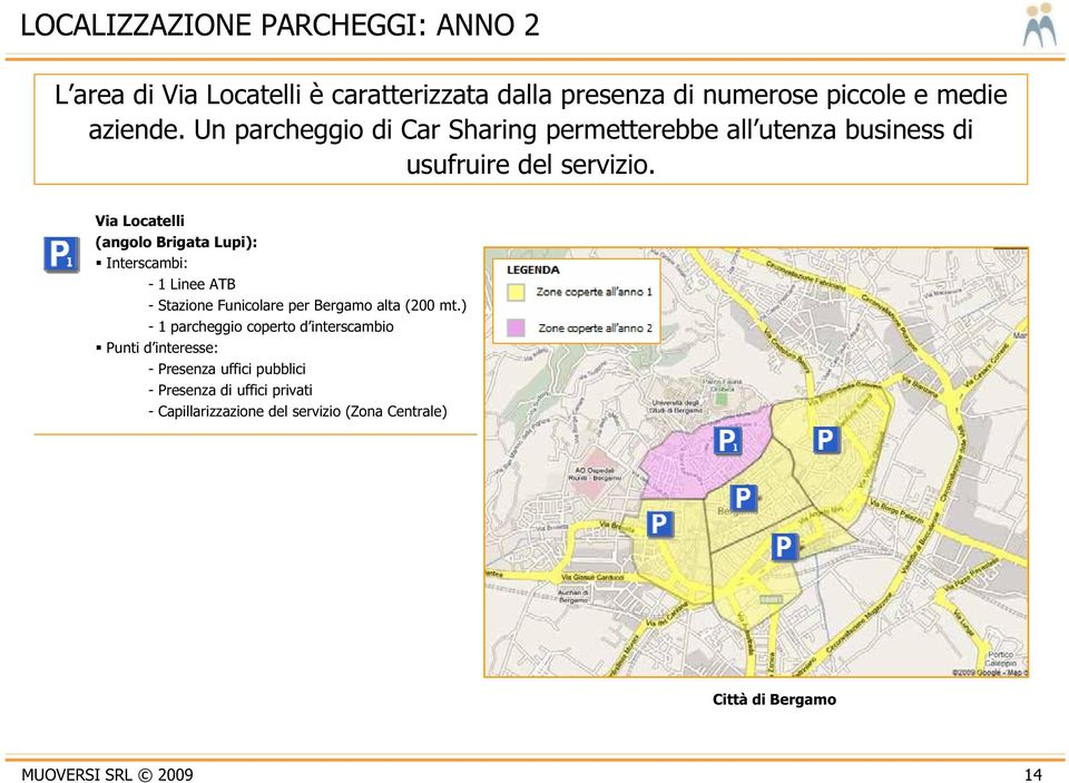 Via Locatelli (angolo Brigata Lupi): Interscambi: - 1 Linee ATB - Stazione Funicolare per Bergamo alta (200 mt.