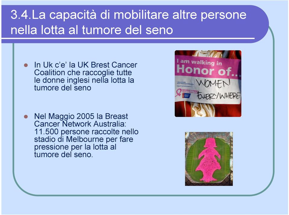 tumore del seno Nel Maggio 2005 la Breast Cancer Network Australia: 11.