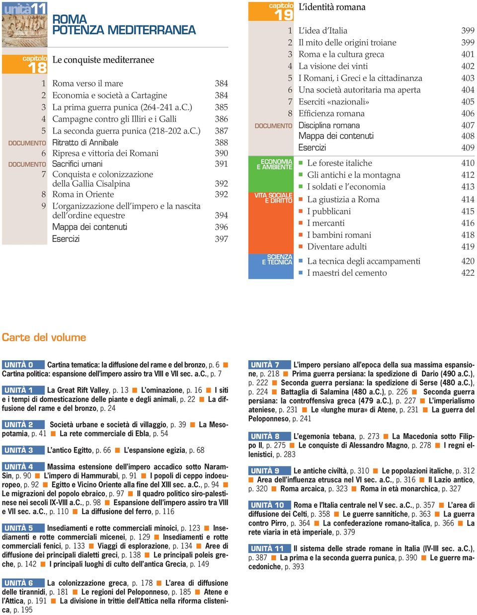 organizzazione dell impero e la nascita dell ordine equestre 394 Mappa dei contenuti 396 Esercizi 397 19 L identità romana 1 L idea d Italia 399 2 Il mito delle origini troiane 399 3 Roma e la