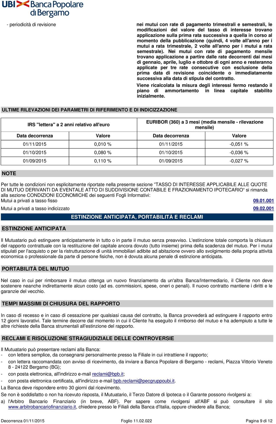 Nei mutui con rate di pagamento mensile trovano applicazione a partire dalle rate decorrenti dai mesi di gennaio, aprile, luglio e ottobre di ogni anno e resteranno applicate per tre rate consecutive