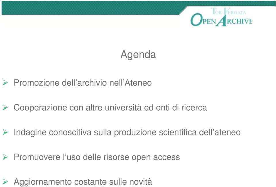 conoscitiva sulla produzione scientifica dell ateneo