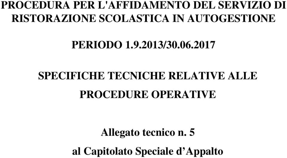 2017 SPECIFICHE ECNICHE RELIVE LLE PROCEDURE