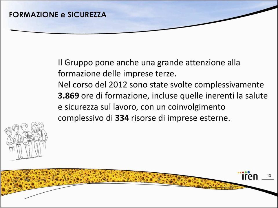 Nel corso del 2012 sono state svolte complessivamente 3.