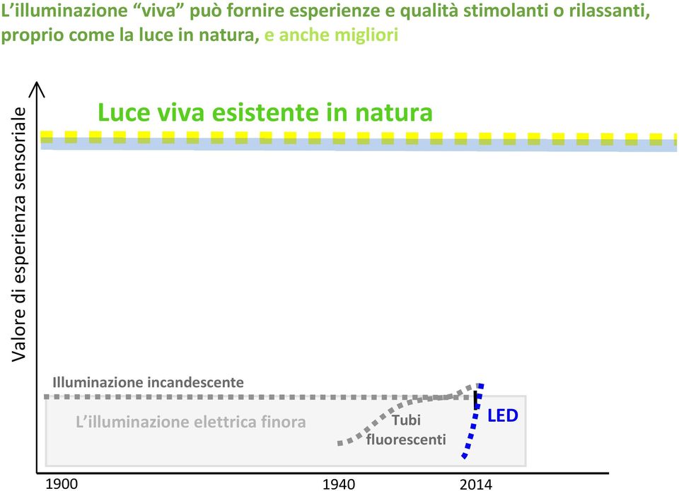 esperienza sensoriale Luce viva esistente in natura Illuminazione